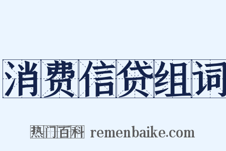 消费信贷组词是什么意思的图片